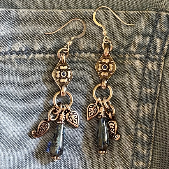 ARTISAN “Denim Blues Charm” - Dangle Earrings - Picture 2 of 7